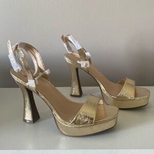 Bebe Lera Gold Heels